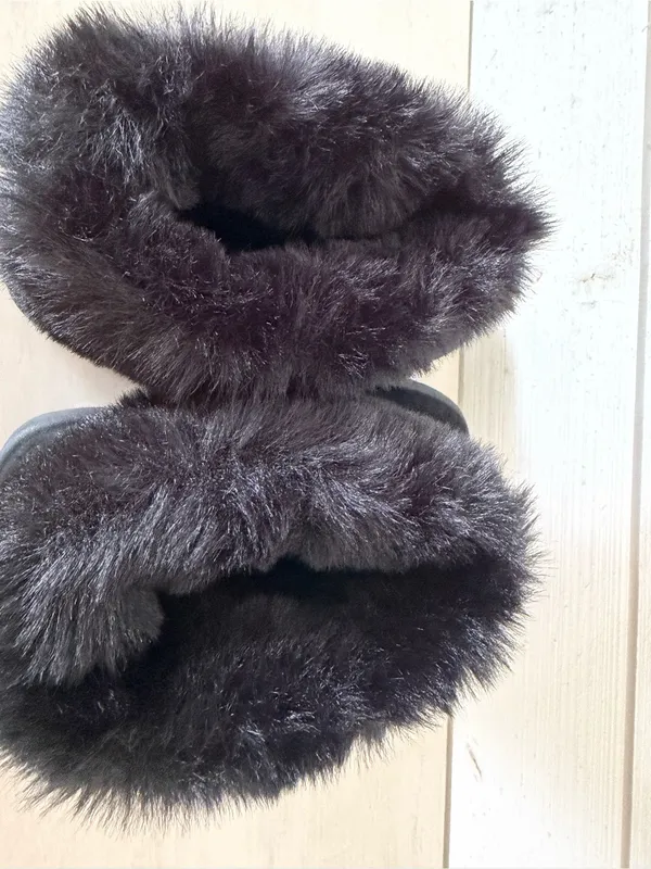 Danskin Donut Faux Fur Platform Ankle Boots Womens Size 7 Black Memory Foam NEW - Image 8