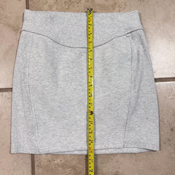 Scuba High-Rise Mini Skirt Heather Grey Size M - Image 6