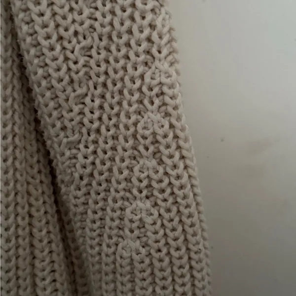 Andrea Jovine Cream Knit Cardigan - Image 8
