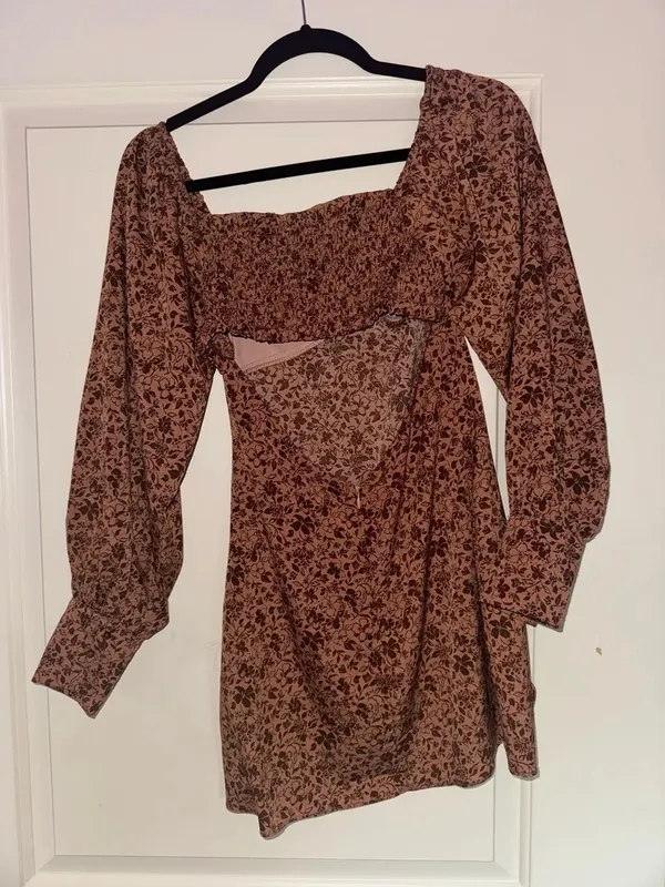 Vici Brown Mini Dress - Image 3