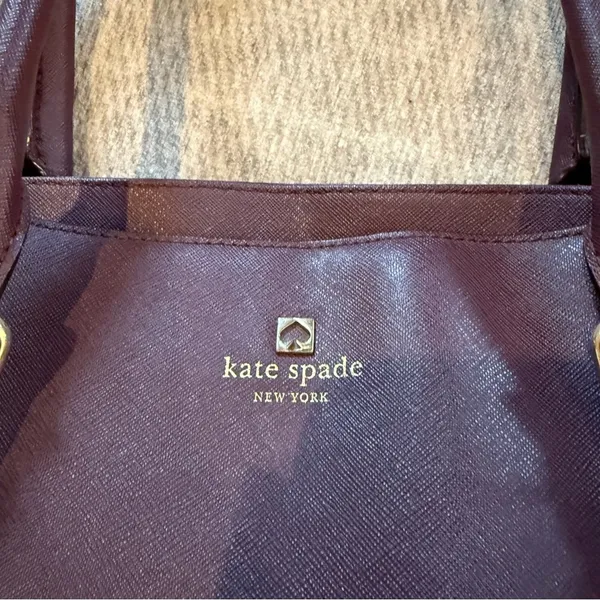 Kate Spade Cove Street Ariel Large Plum Leather Tote Bag - Image 3