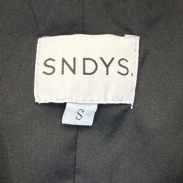 SNDYS Womens Black Cropped Button Up‎ Vest Notched Lapel Size S Small - Image 2