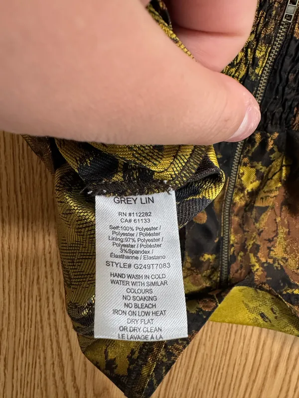 Greylin Brown & Gold Floral Peplum Cami Top - Image 4