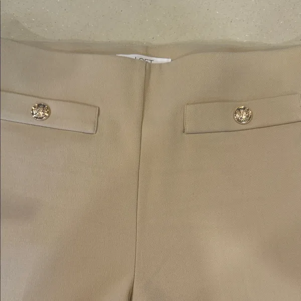 Loft Cream Wide-Leg Tailored Pants - Image 3