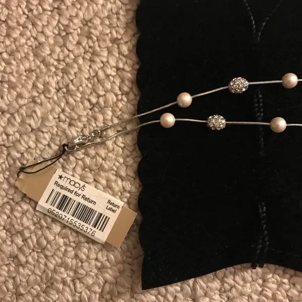 Macy’s Jewelry Pearl and Diamond Necklace - Image 3