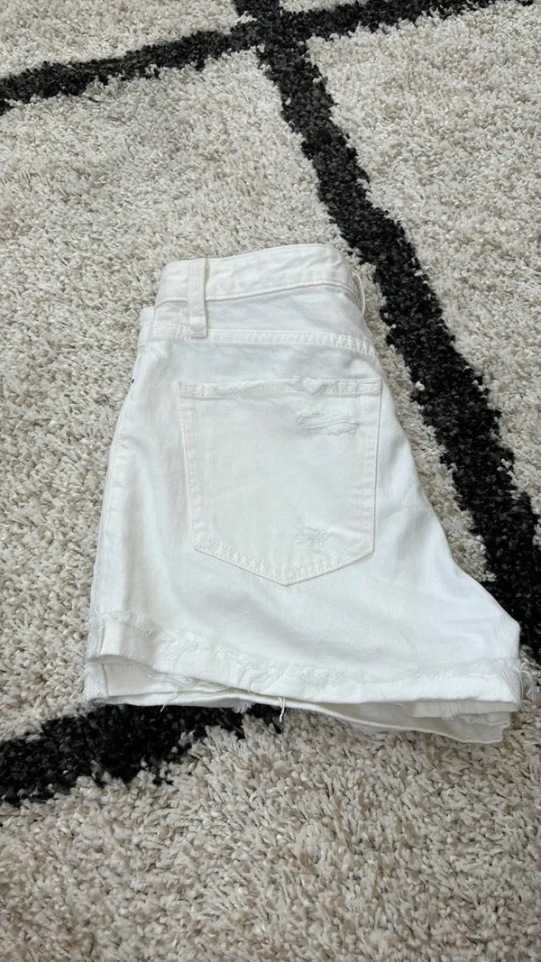Pure White Jean Shorts - Image 3