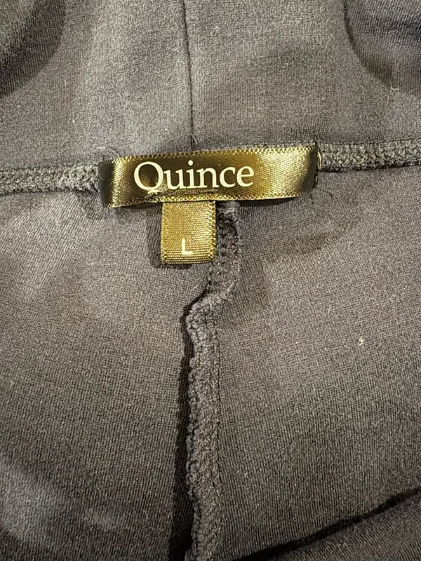 Quince navy blue performance ponte knit ankle pants sz L - Image 4