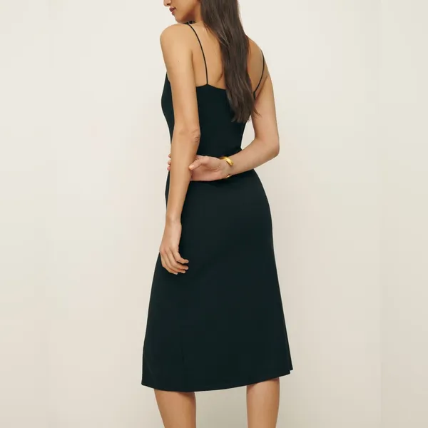 Reformation Pavia Knit Midi Dress in Black NWOT - Image 3