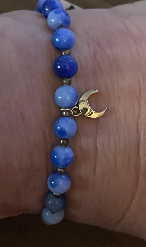 Charming Charlie Blue Bead Pull Clasp Bracelet - Image 2