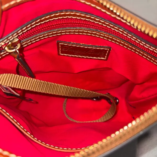 Dooney & Bourke Brown Leather Crossbody Bag - Image 9