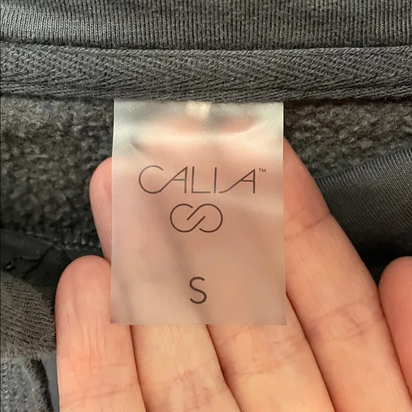 Calia Dark Grey Cropped Hoodie Small Gray - Image 4