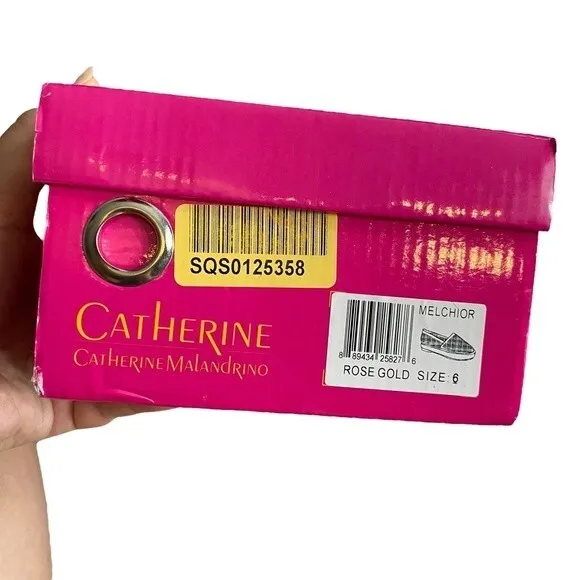 Catherine Malandrino Size 6 Melchior Espadrille‎ Slip On Loafers Rose Gold NWT - Image 3