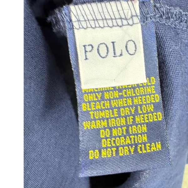 Polo Ralph Lauren Womens Navy Blue V-Neck Cuffed‎ Short Sleeve Cotton T-Shirt M - Image 4