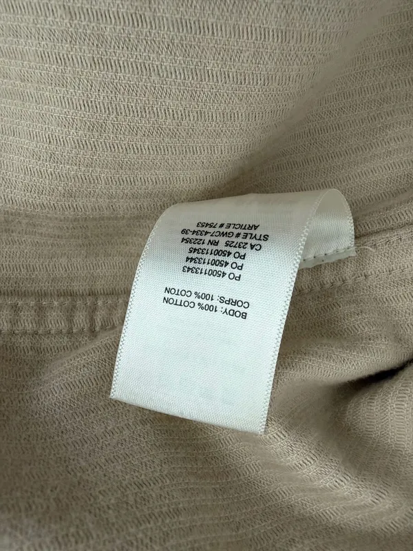 Aritzia Wilfred Free Corduroy Trucker Jacket Tan Camel Raw Hem XXS Oversized - Image 7