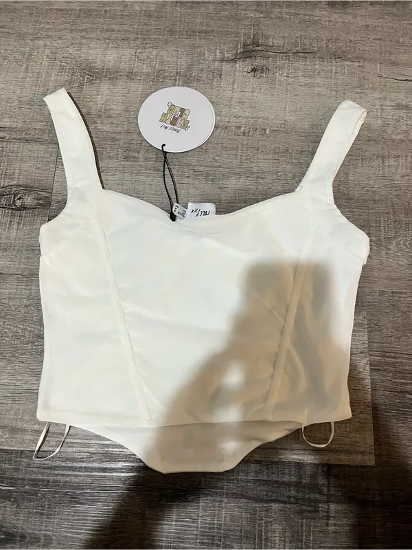 PRINCESS POLLY Low Impact Bruna Top - White - Image 3