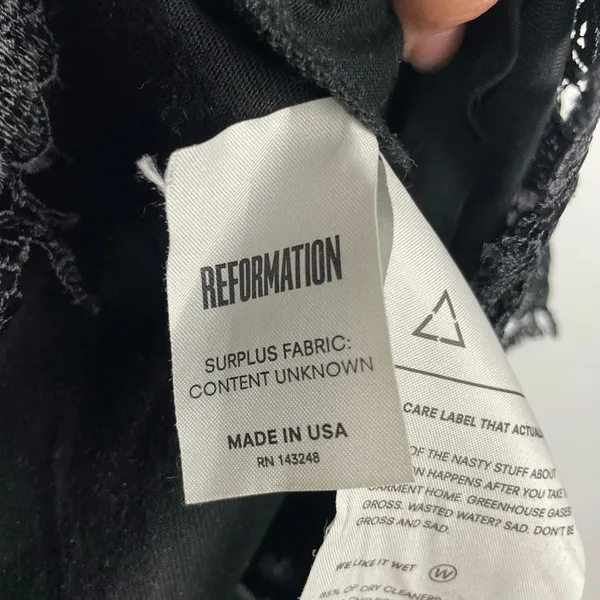 Reformation Black Misty Floral Embroidered‎ Lace Off the Shoulder Blouse - Image 7