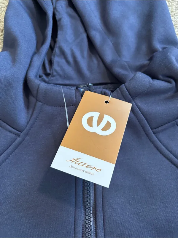 Allzero 1/4 Zip Hoodie size medium NWT Blue - Image 2