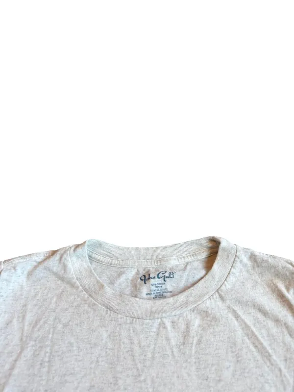 John Galt Paradise Cove Malibu Heather Cream Palm Tee Shirt Fit One Size Women's - Image 3