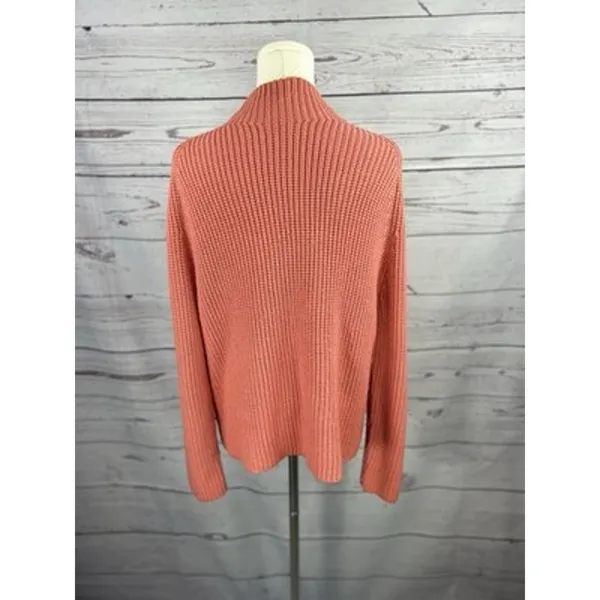 Alexis Oggi Pink Mock Neck Ribbed Knit Sweater Women’s Size Small - Image 4