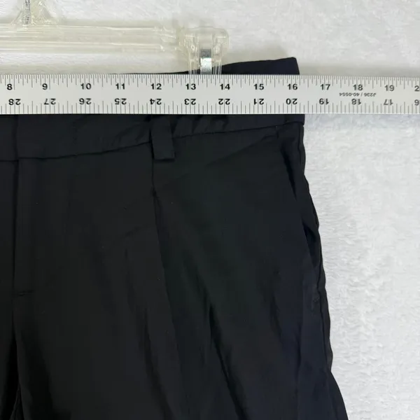 Alice + Olivia Black Wool Blend Cuffed Straight Leg Trousers Pants 9B-104-513‎ 6 - Image 3