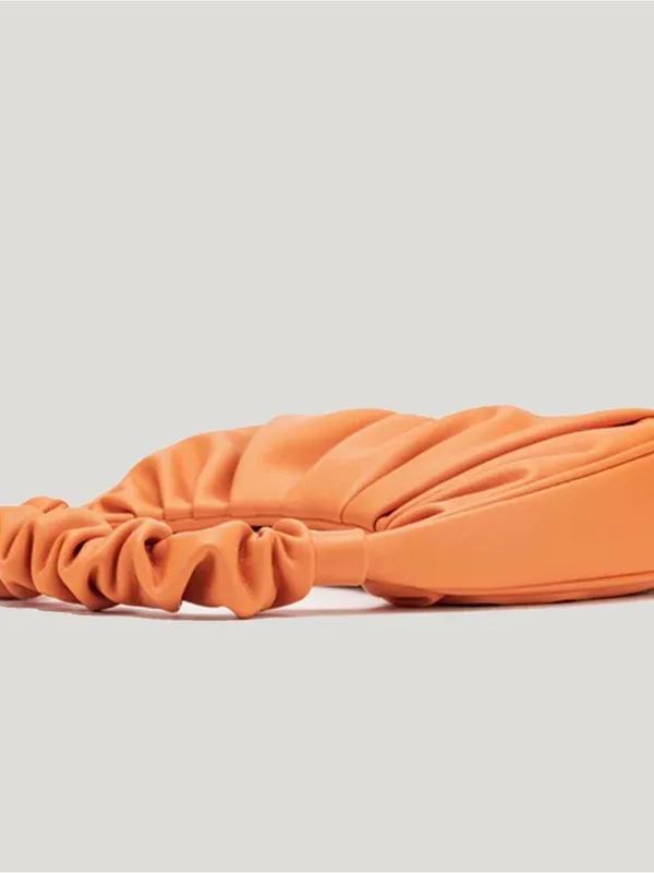 JW PEI Gabbi Ruched Handle Shoulder Bag - ORANGE - Image 3
