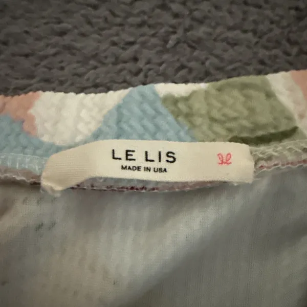 Le Lis Bold Floral Print Skirt Textured Size Large - Image 4