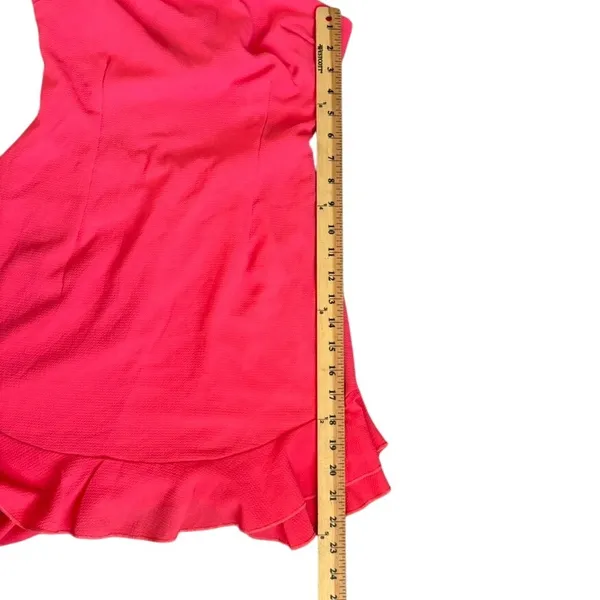 Lucy in the Sky Aubrey Ruffle Dress in Red Coral Sz S Open Back Mini‎ Preppy - Image 7