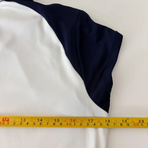 PGA Tour Womens M Golf Polo Shirt Navy White Floral Classic Preppy Tennis Sporty - Image 4