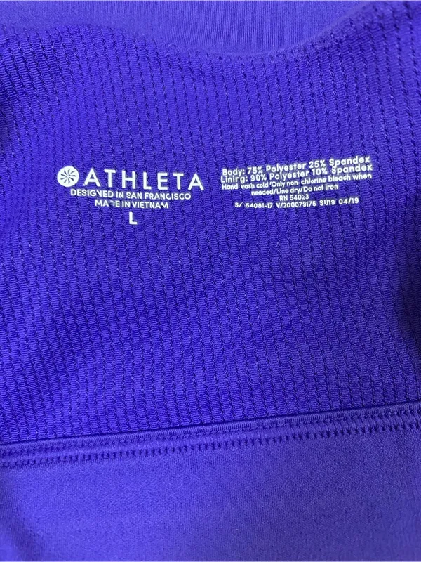 Athleta Blue Strappy Sports Bra L Yoga Running Gym Activewear 54081-17 - Image 3