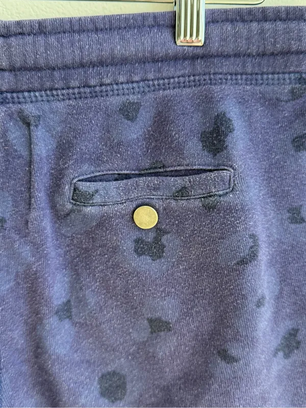 Zoe Karssen Leopard Print Sweat Shorts XS Blue Lounge Y2K - Image 7