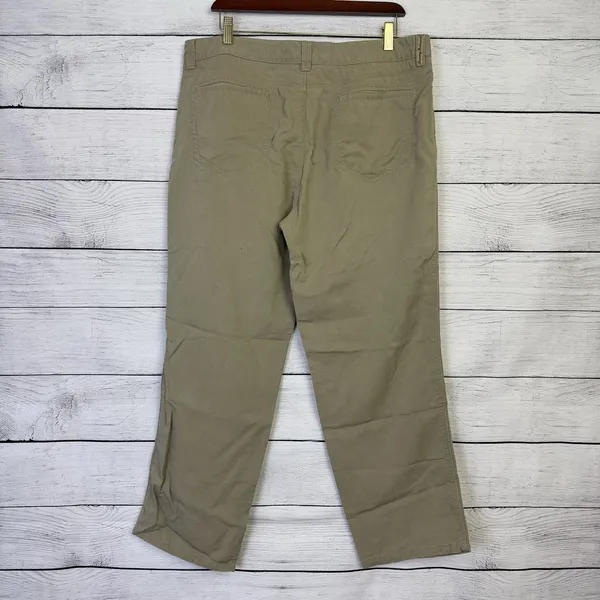 Tommy Bahama Women's Classic Khaki Corduroy Straight Pants Waist‎ Size 36 Casual - Image 4