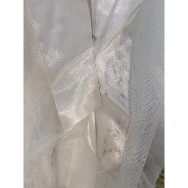 NWT David’s Bridal Ivory Cap Sleeve Lace Trumpet Wedding Dress Size 2 - $599 - Image 14
