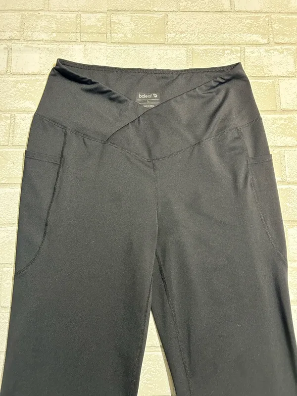 Baleaf Black Boot Cut Flare Pants casual size large - Image 4