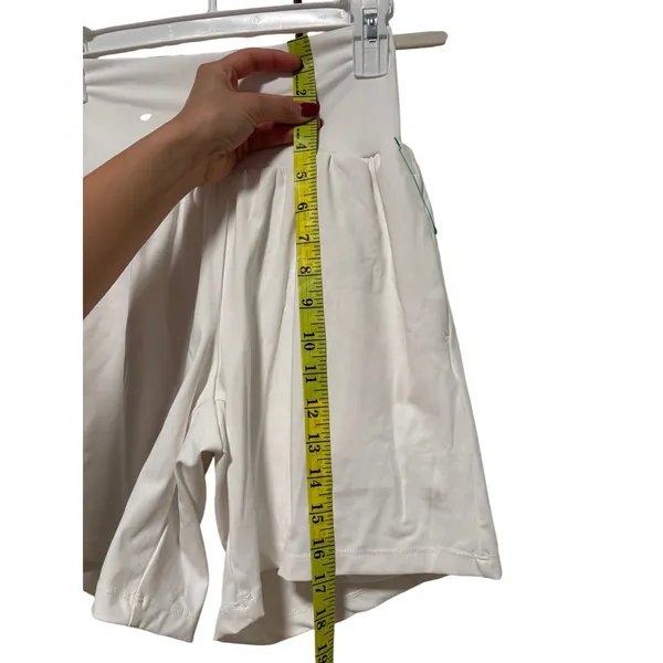 Halara White SoftZero Airy Shorts with Skirt Overlay S - Image 5