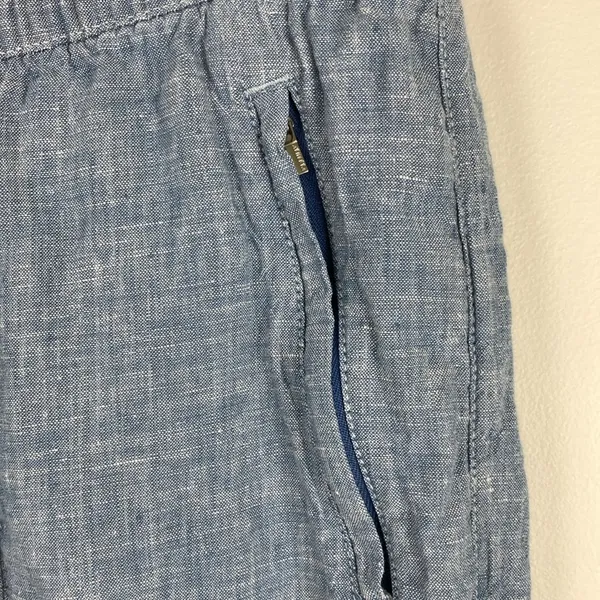 Athleta Retreat Linen Jogger Pants Womens Size 8 Blue Casual Pull On Lightweight - Image 5