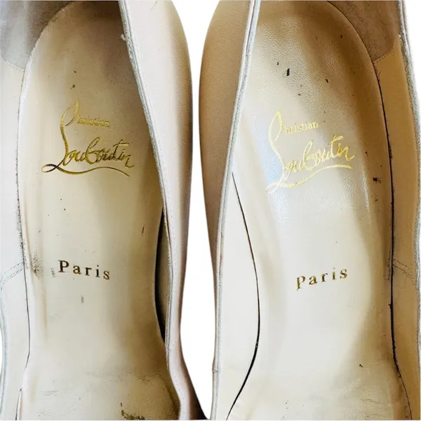 Christian Louboutin Kate 85mm Nude lamb Nappa Leather Pointed Classic Heels - Image 7