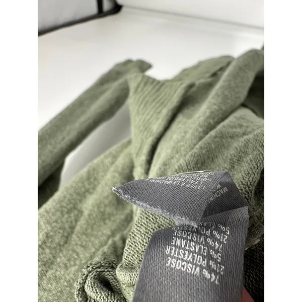 Aerie Green Long Sleeve Round Neck‎ Viscose Blend Pullover Women's Size X-Small - Image 6