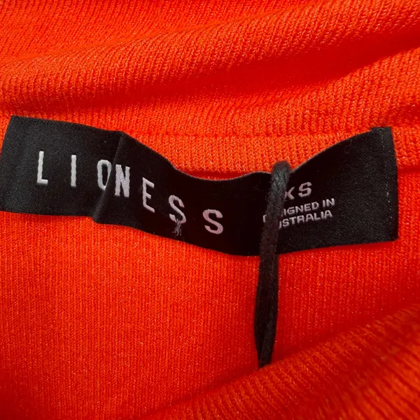 Lioness Field of Dreams Maxi Dress Women XS Orange Pleated Minimalist Bodycon - Image 6