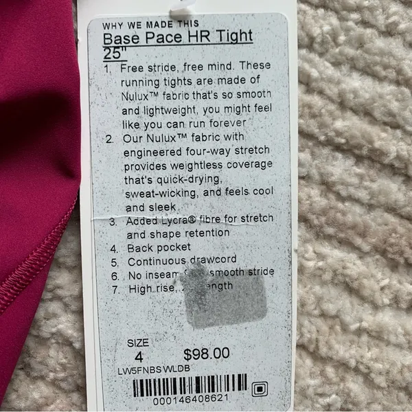NWT Lululemon Base Pace High-Rise Tight 25” - Image 6