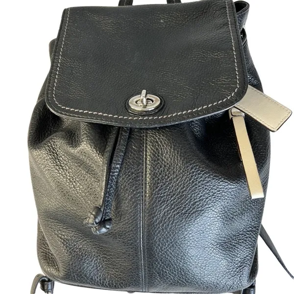 Coach Black Leather Backpack‎ - Image 2
