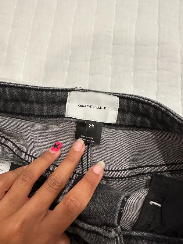 NWOT Current/Elliot Black And White Denim Skirt Size 26 - Image 4