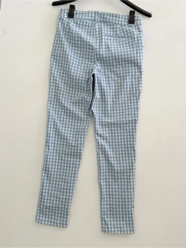 like an angel Blue Gingham Slim Ankle Pants - Image 6