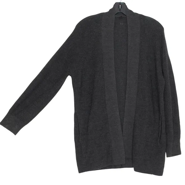 Lululemon Womens Cardigan Sweater Merino Wool Ribbed Long Wrap Gray Size 4 EZ - Image 5