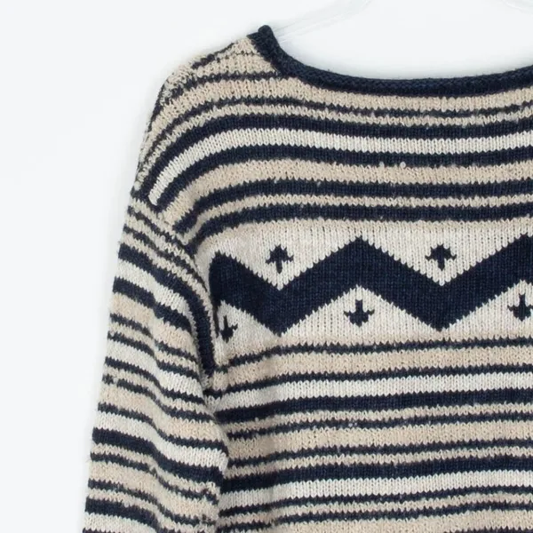 Lauren Ralph Lauren Chevron Striped Wool‎ Blend Sweater Size XL Fair Isle Nordic - Image 6