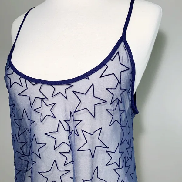 PilyQ Starry Dress in Starlight Swim Coverup Navy - Image 5