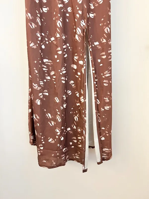 Hello Molly Gimme Whiplash Bustier Midi Dress Brown Party Cocktail Summer Size 4 - Image 6