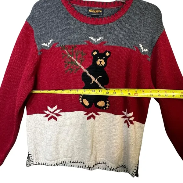 Woolrich Sweater Bear Christmas Holiday Pullover Cute Winter Cozy Gift - Image 3