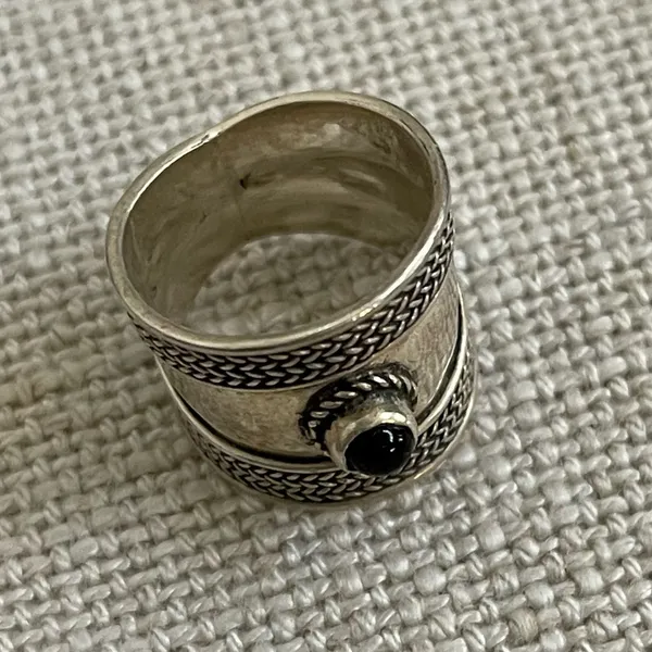 Vintage Sterling Silver Ring with stone unsigned - Image 4