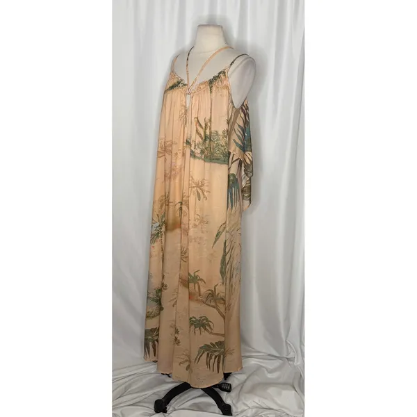 NWT Anthropologie TAHNEE KELLAND Strappy Midi Dress Tropical Print Medium - Image 5