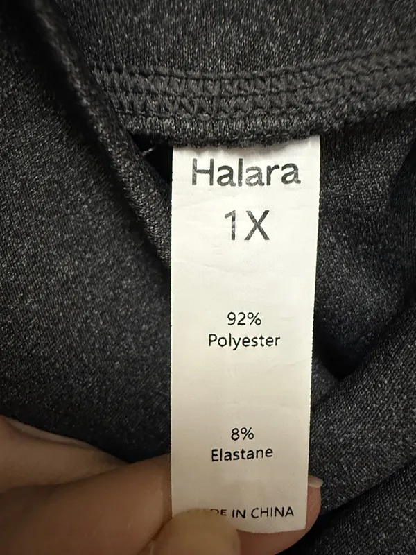 HALARA High-Waist Dark Gray Flare Pants Size 1X - Image 8
